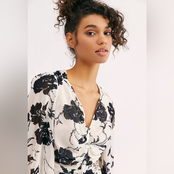 Free people If You Had My Love Printed Blouse L - Picture 3 of 5